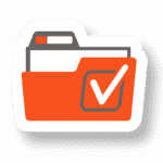 Folder with check mark icon